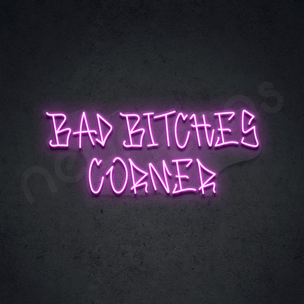 "Bad Bitches Corner" Neon Sign by Neon Icons