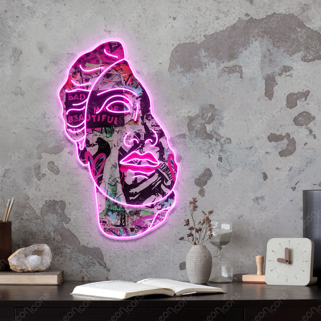 "Bad made Beautiful" LED Neon x Print by Neon Icons