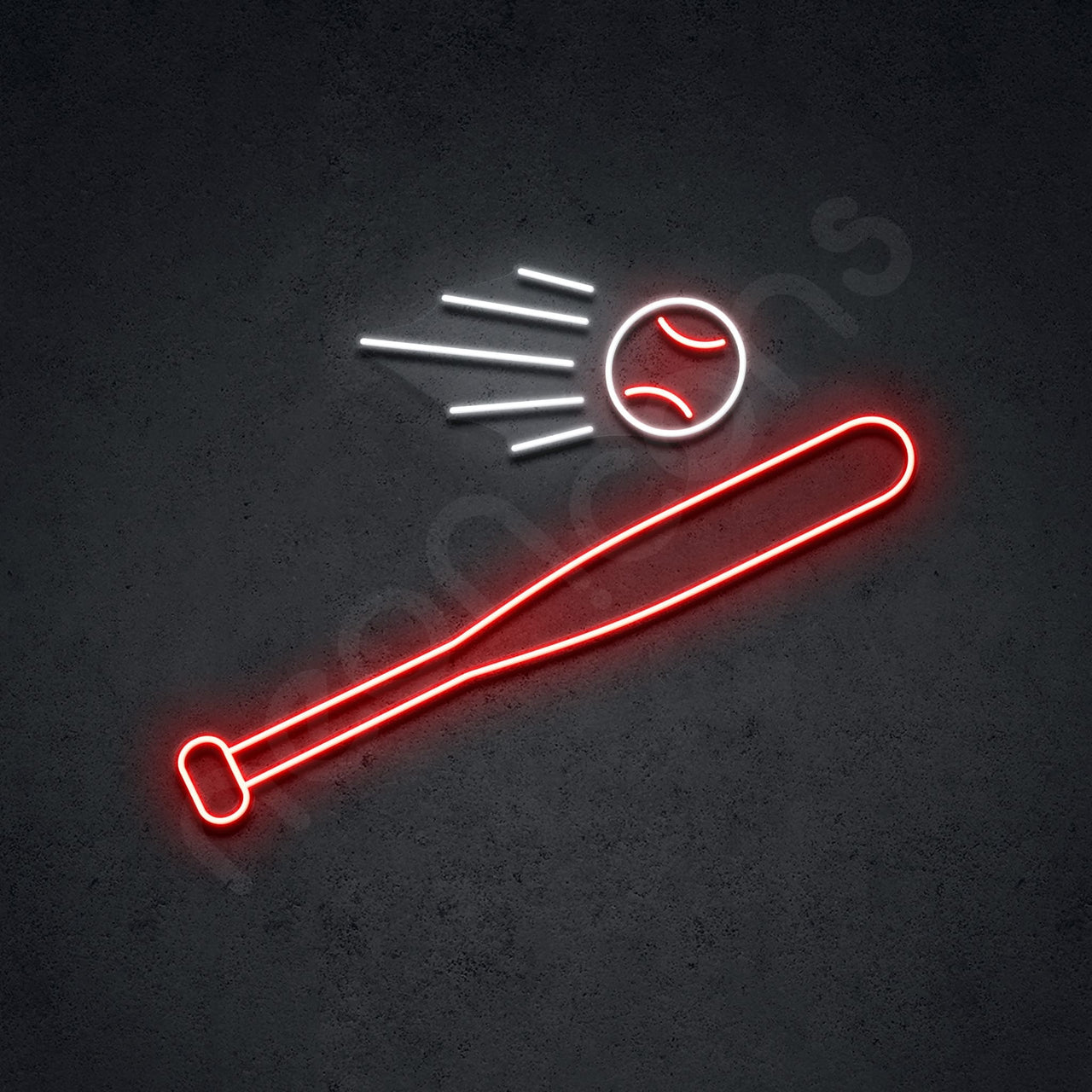 "Batter Up" Multicolour Neon Sign by Neon Icons