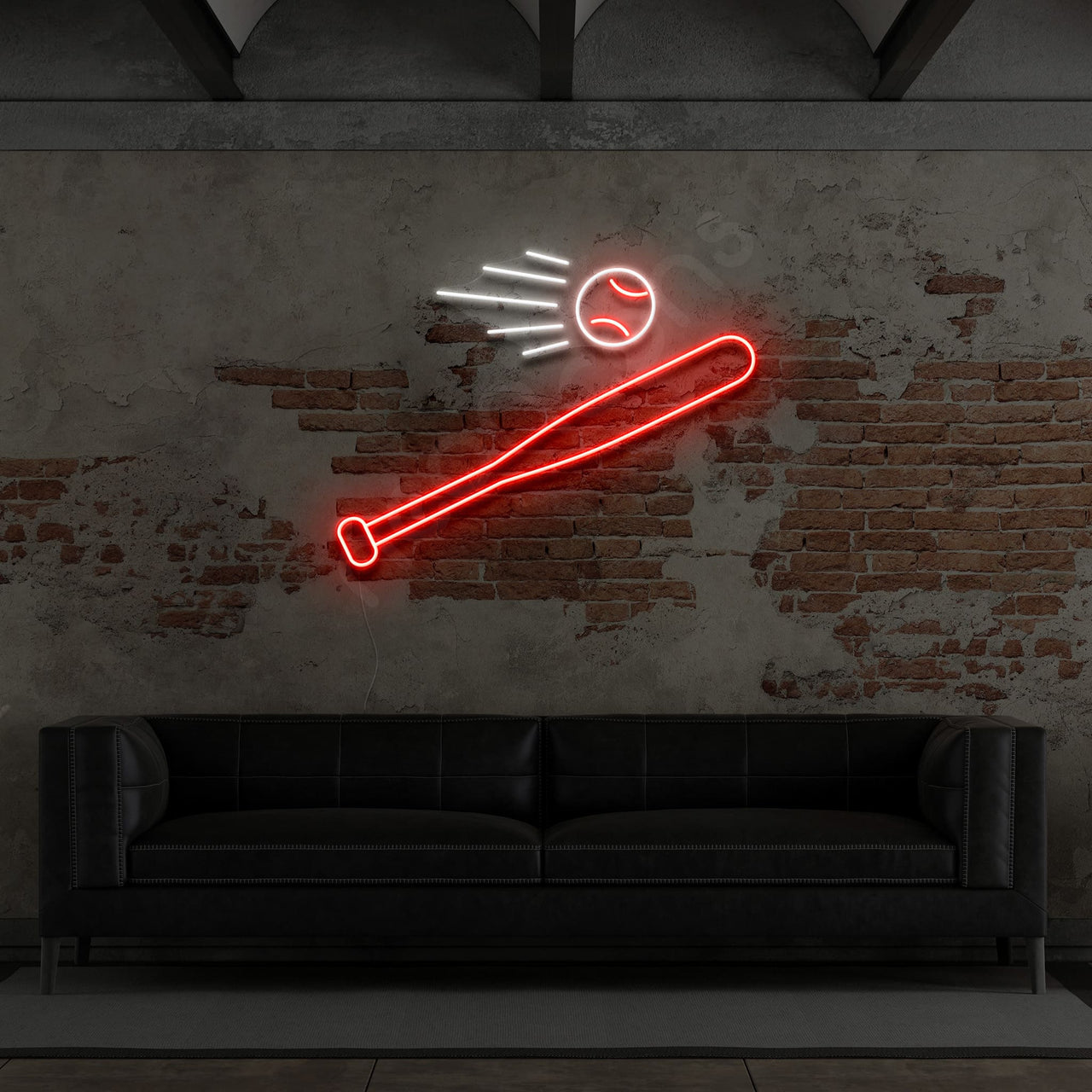 "Batter Up" Multicolour Neon Sign by Neon Icons