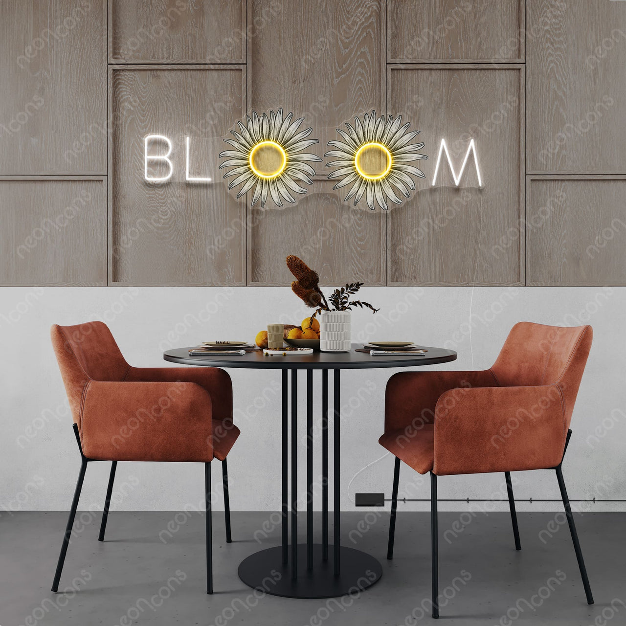 "Bloom" LED Neon x Acrylic Print by Neon Icons