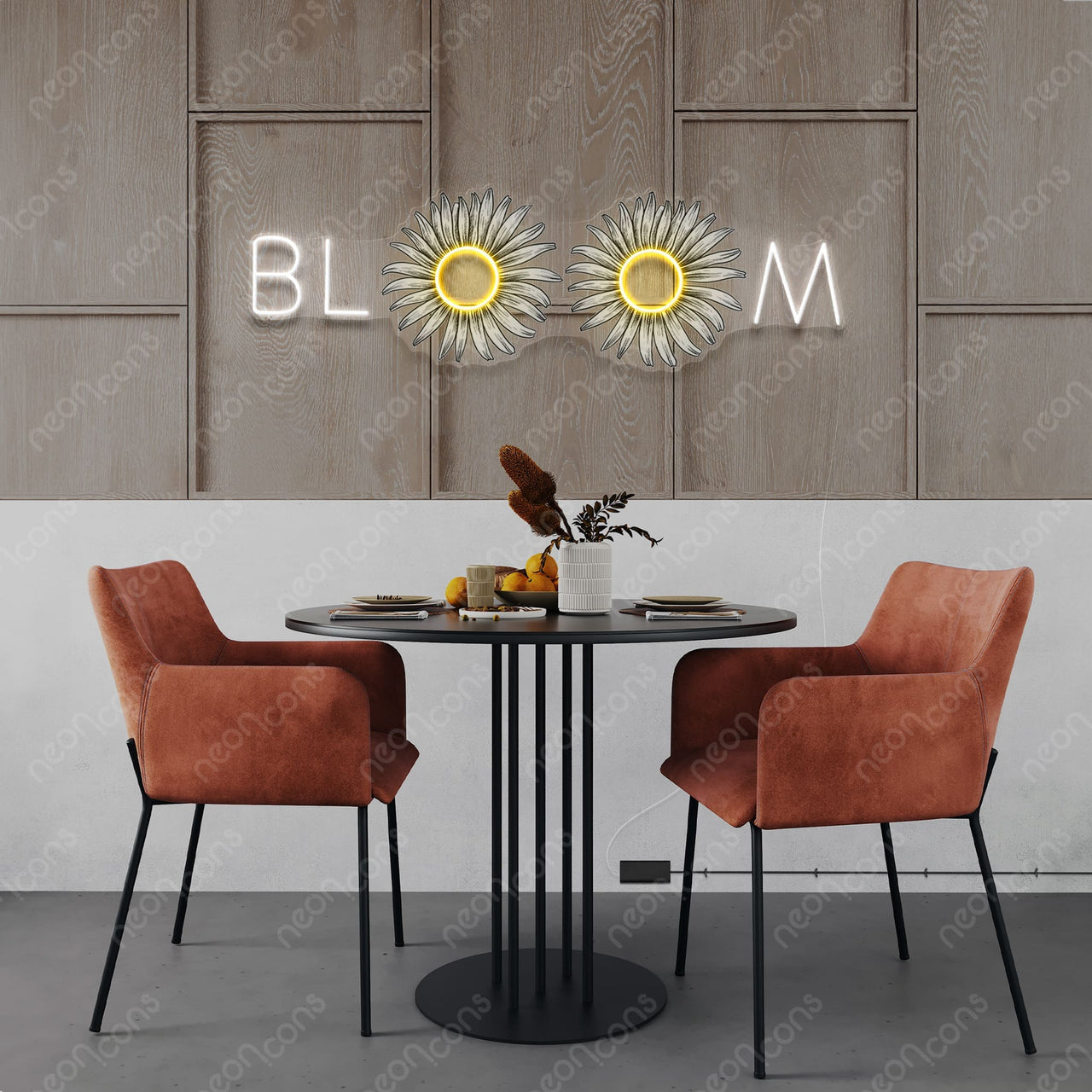 "Bloom" LED Neon x Print by Neon Icons