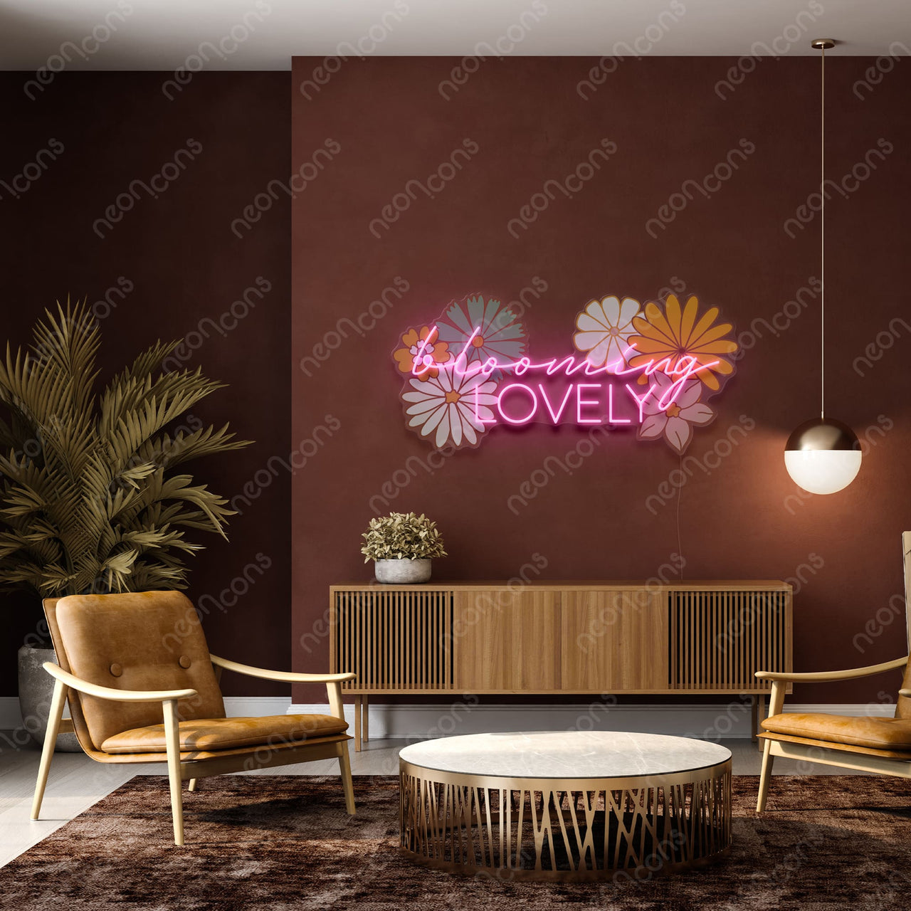 "Blooming Lovely" LED Neon x Print by Neon Icons