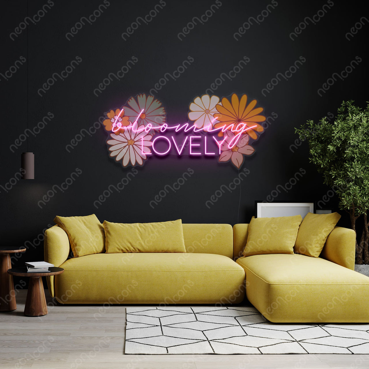 "Blooming Lovely" LED Neon x Print by Neon Icons