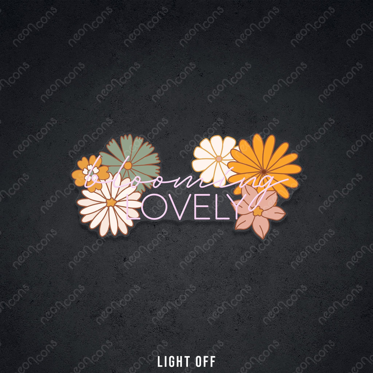 "Blooming Lovely" LED Neon x Print by Neon Icons