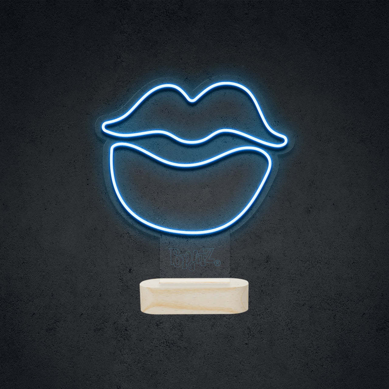 "Bratz Lips on Stand" LED Neon LED Neon x Stand / Ice Blue by Bratz