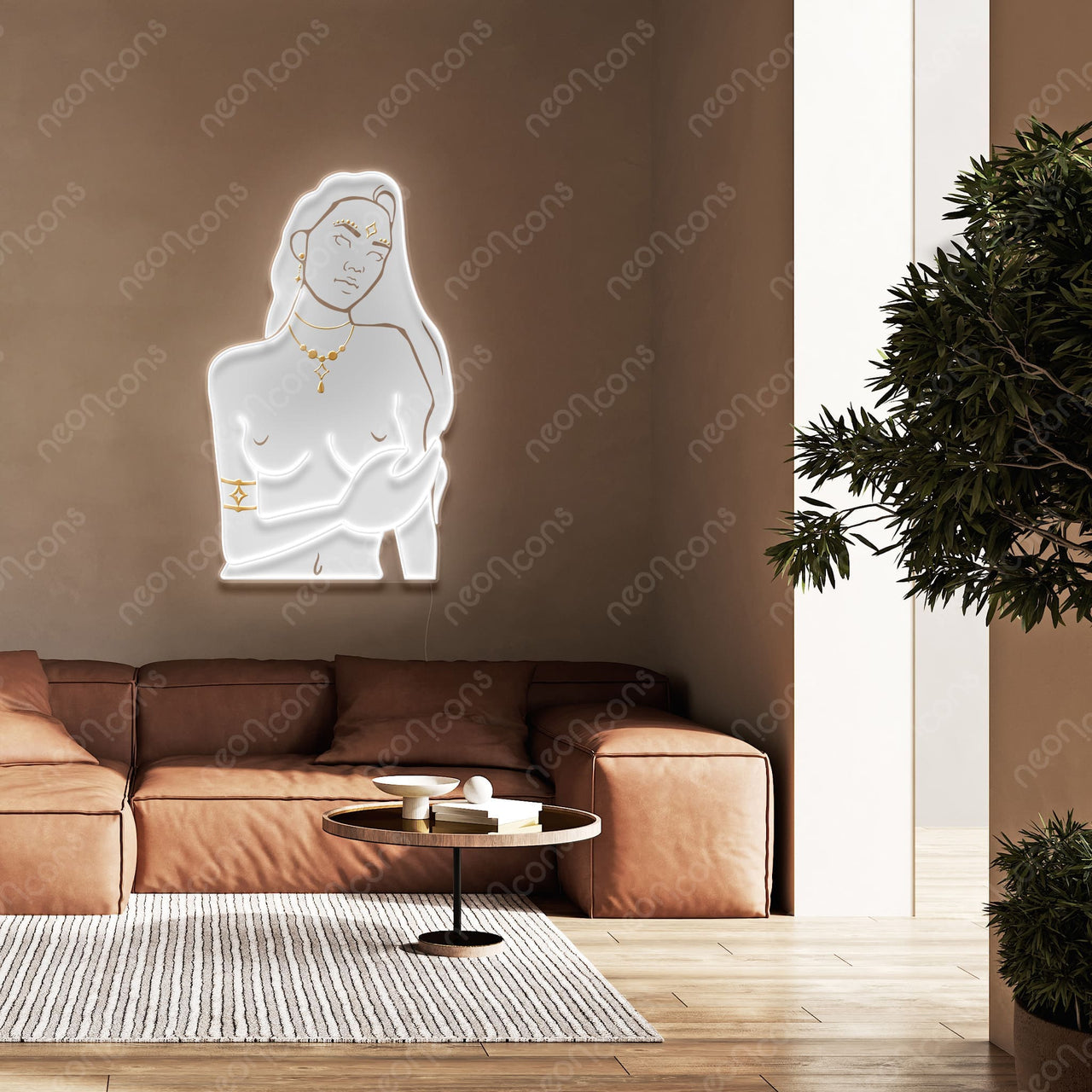 "Cancer Goddess" LED Neon x Print x Reflective Acrylic by Neon Icons