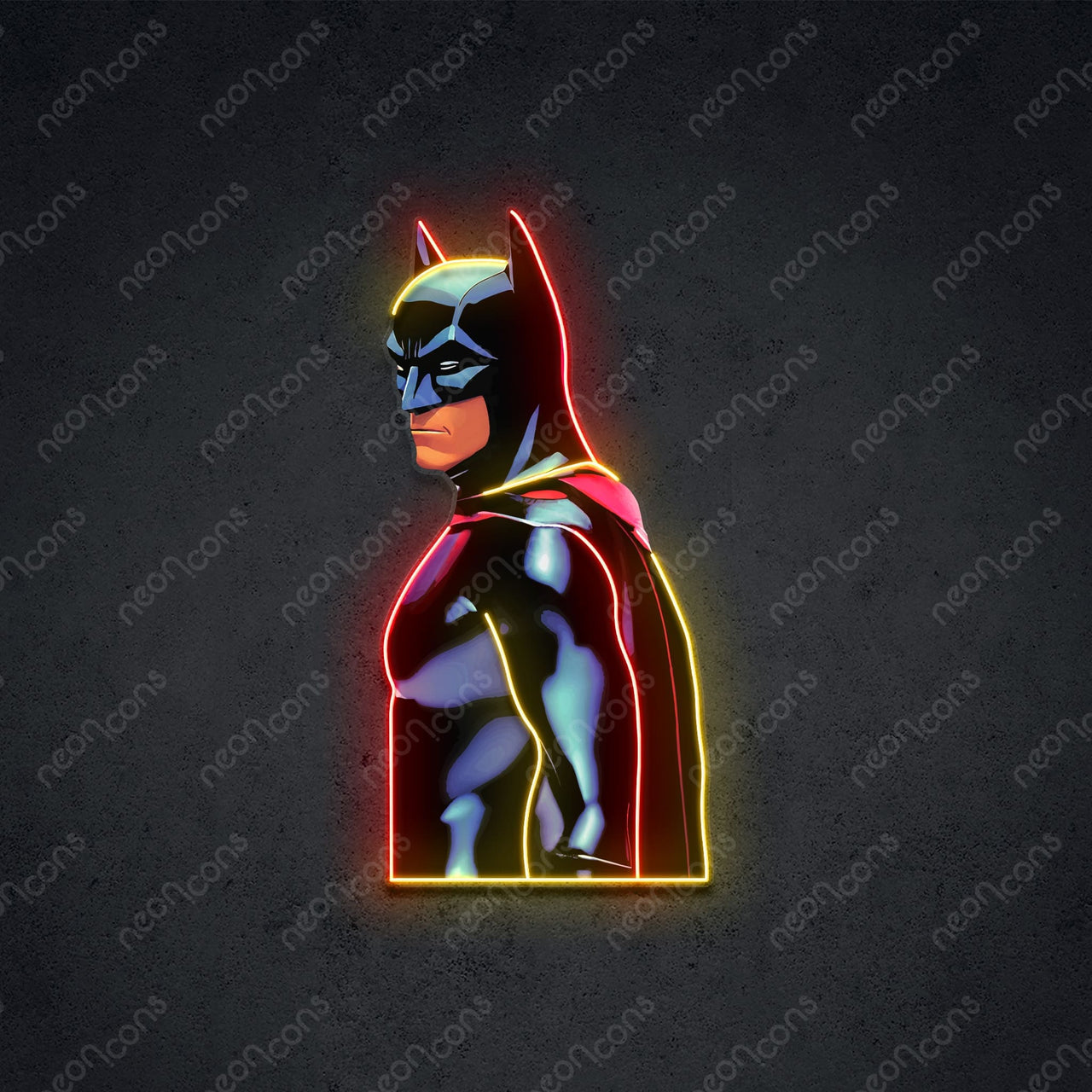 "Caped Crusader" Neon x Acrylic Artwork 45cm (1.5ft) / Neon x Acrylic Artwork by Neon Icons