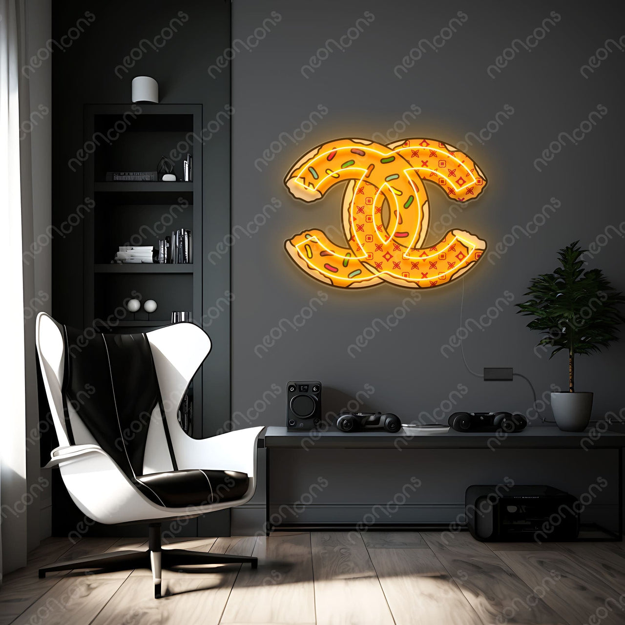 "Coco-Nut" LED Neon x Acrylic Artwork by Neon Icons