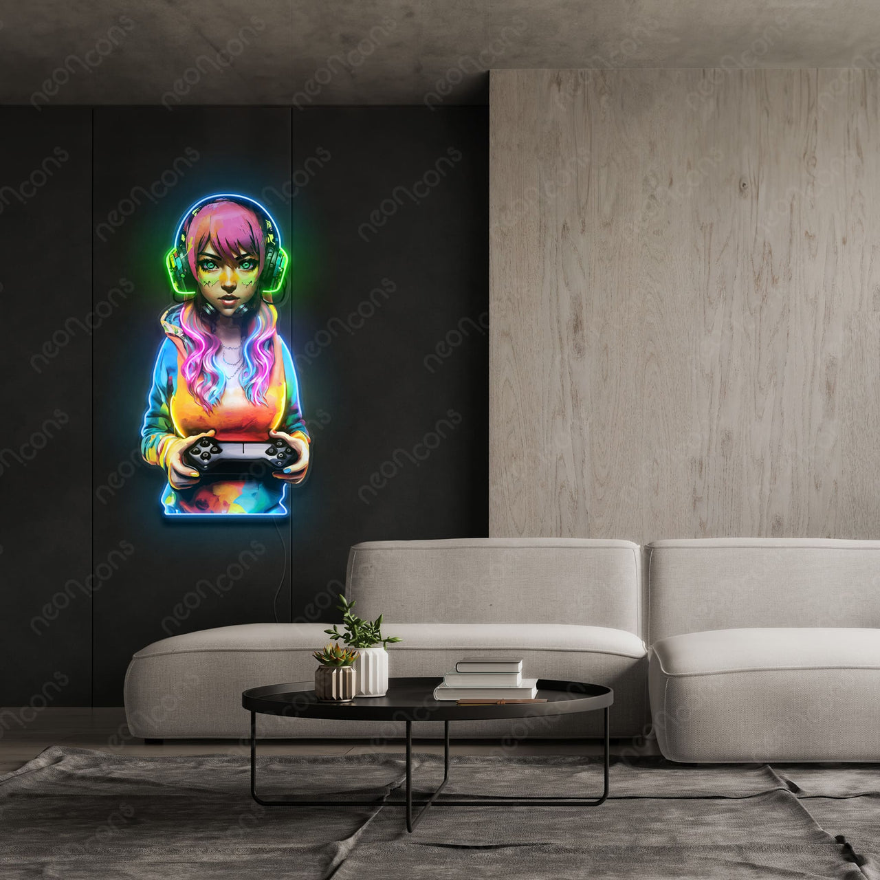 "Colorful Gamer" Neon x Acrylic Artwork by Neon Icons