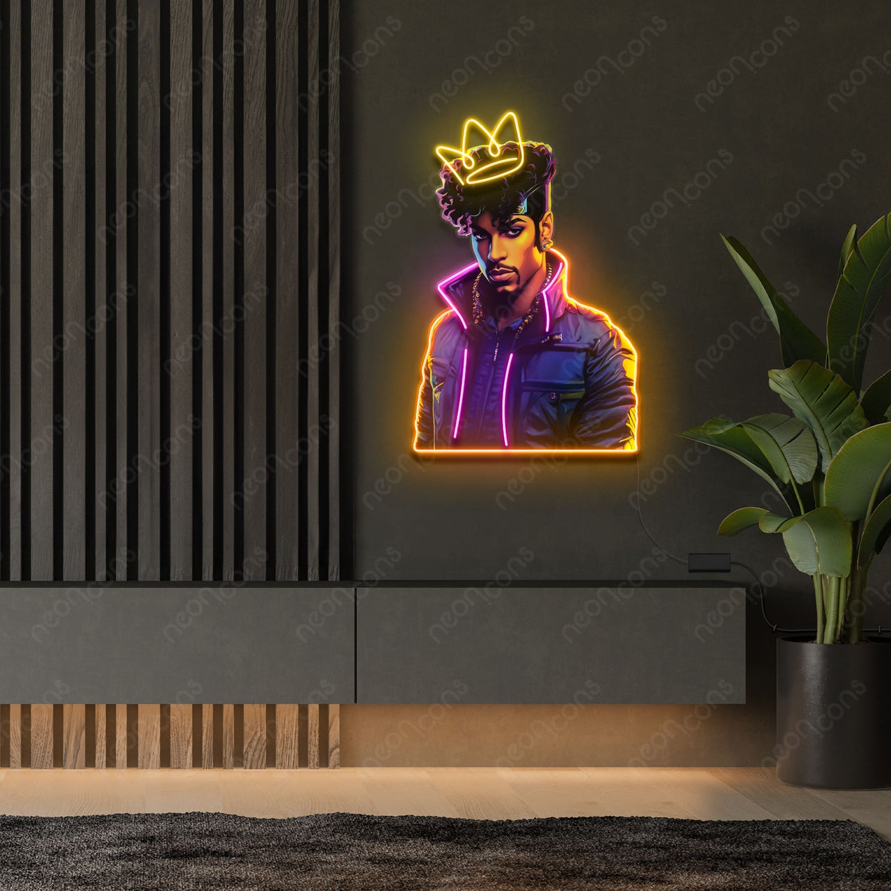"Crowned" Neon x Acrylic Artwork by Neon Icons
