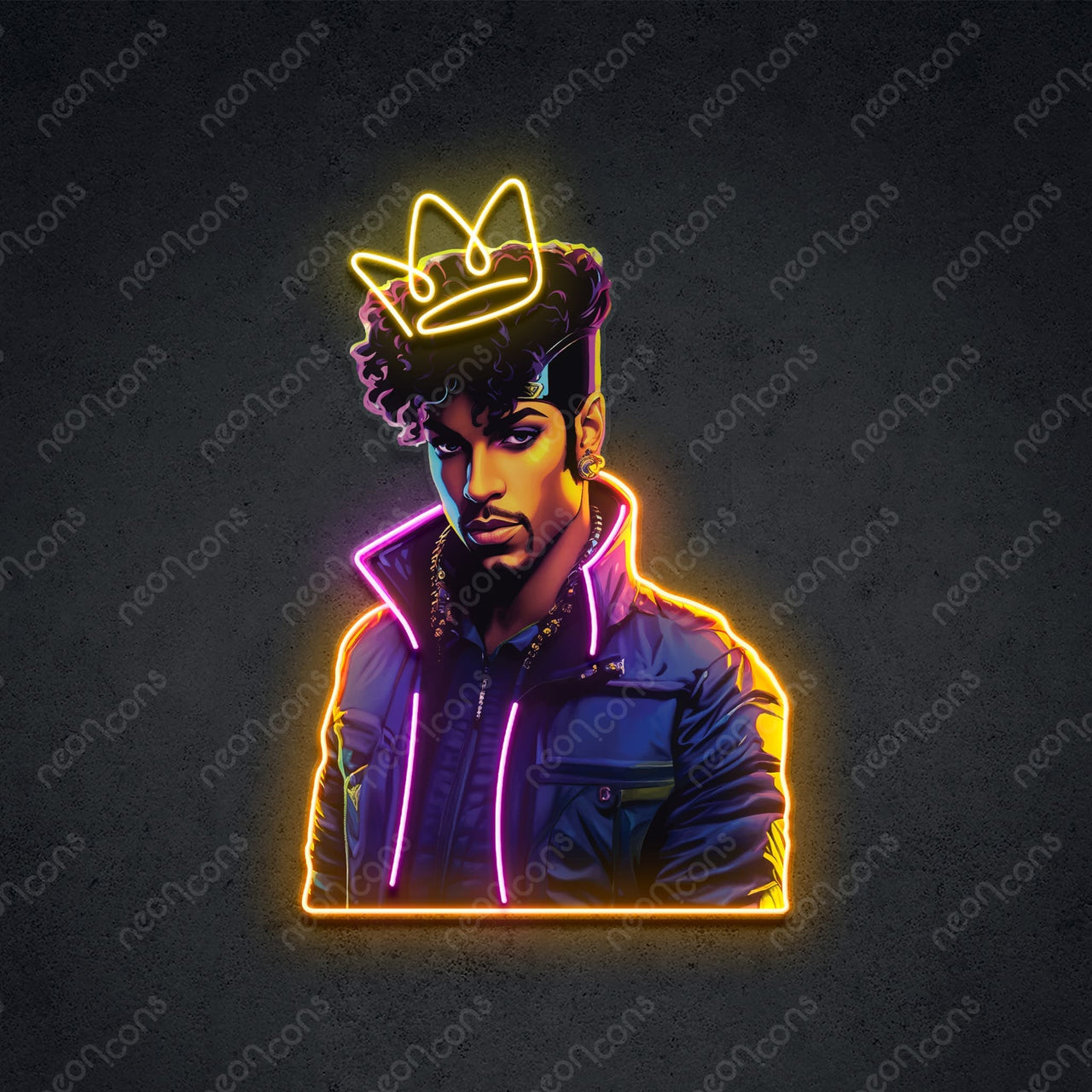 "Crowned" Neon x Acrylic Artwork 60cm (2ft) / Neon x Acrylic Artwork by Neon Icons