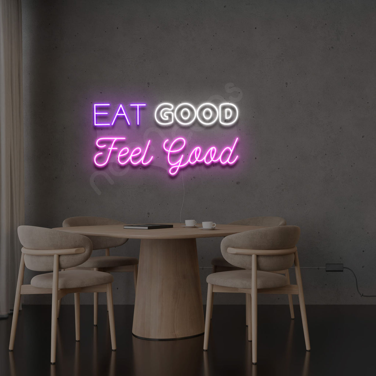 "Eat Good Feel Good" Neon Sign by Neon Icons