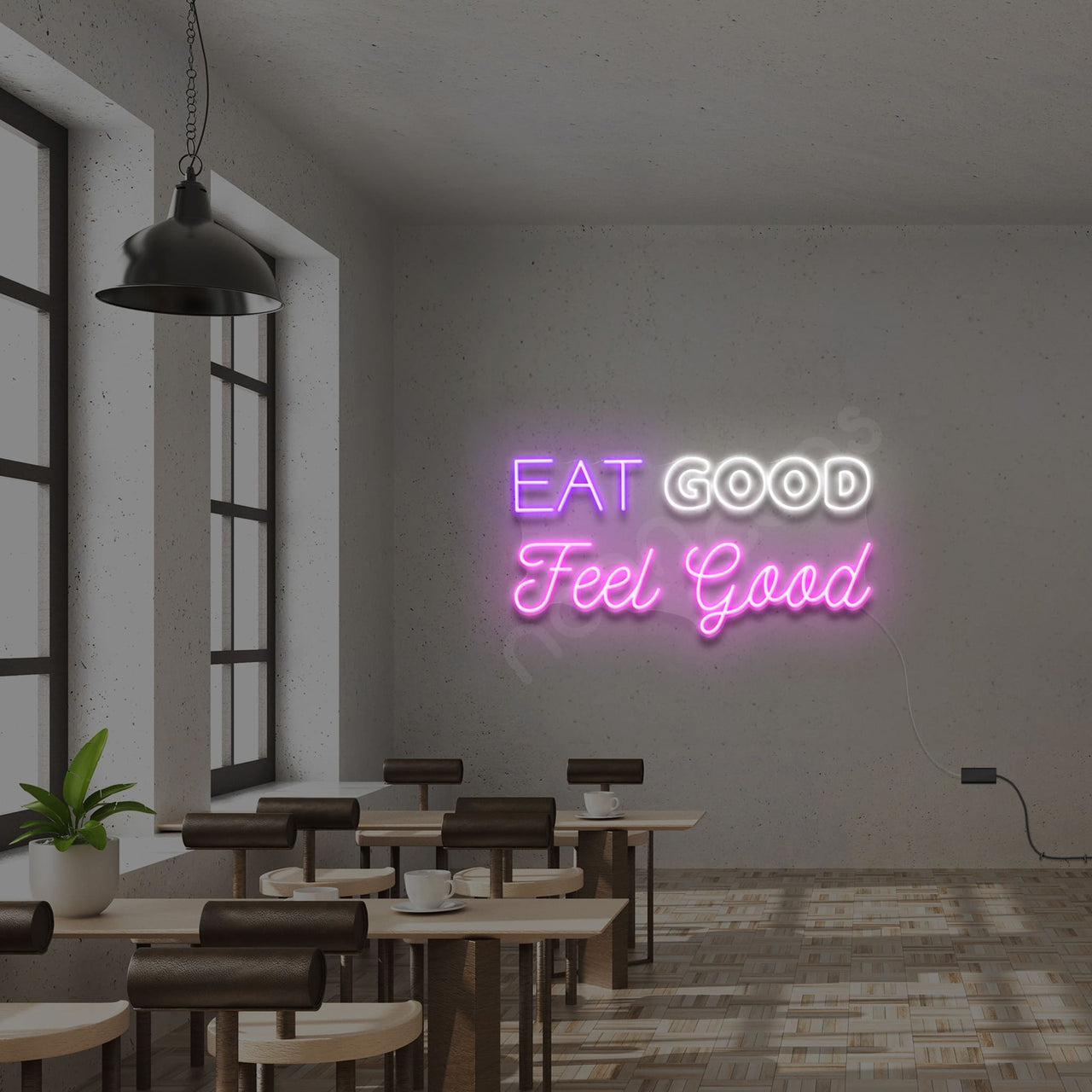 "Eat Good Feel Good" Neon Sign by Neon Icons