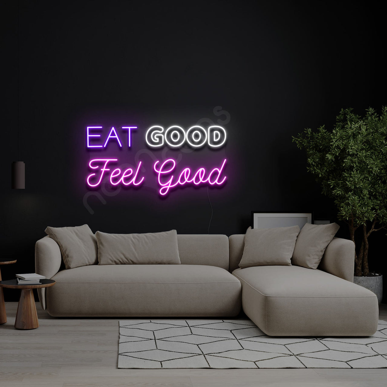 "Eat Good Feel Good" Neon Sign by Neon Icons