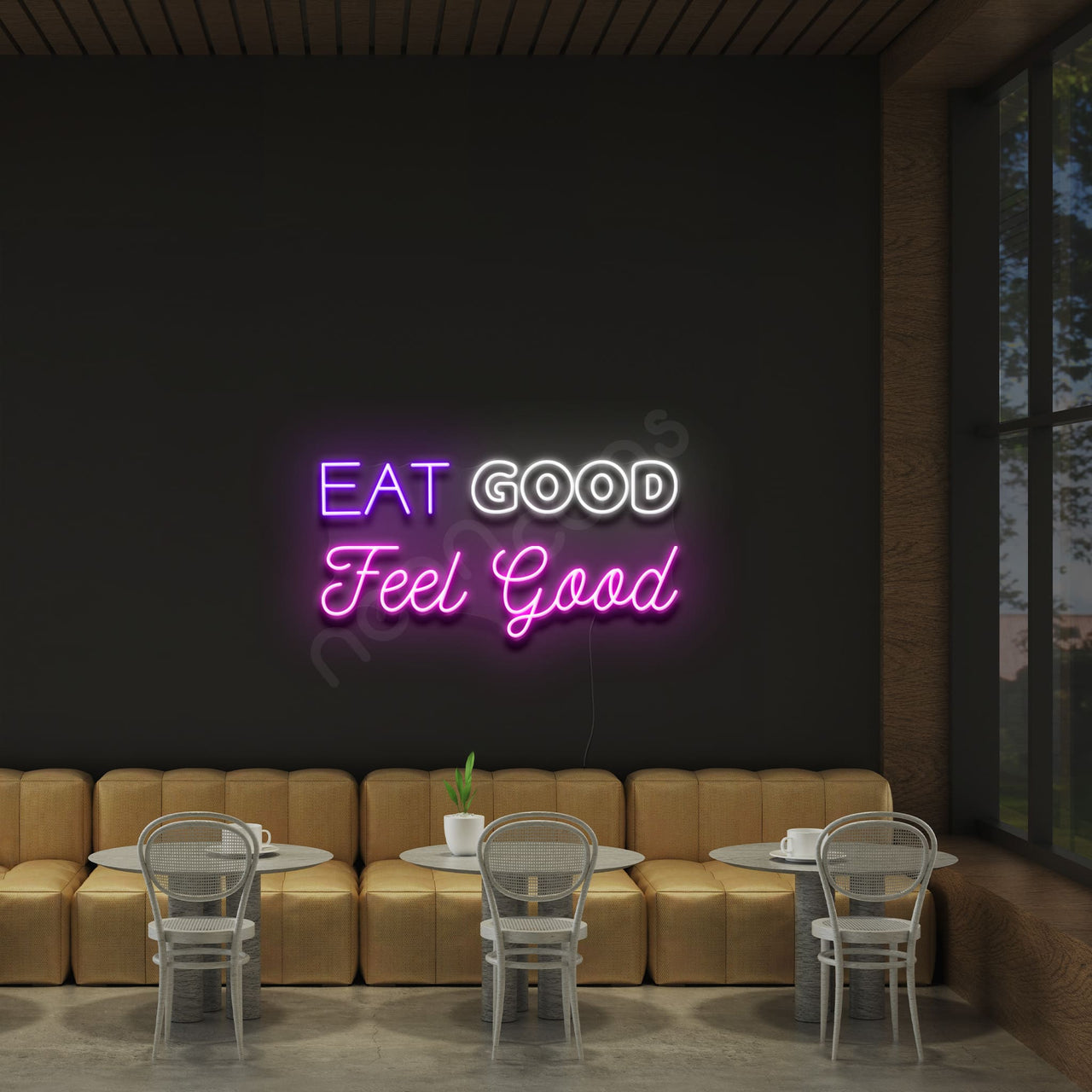 "Eat Good Feel Good" Neon Sign by Neon Icons