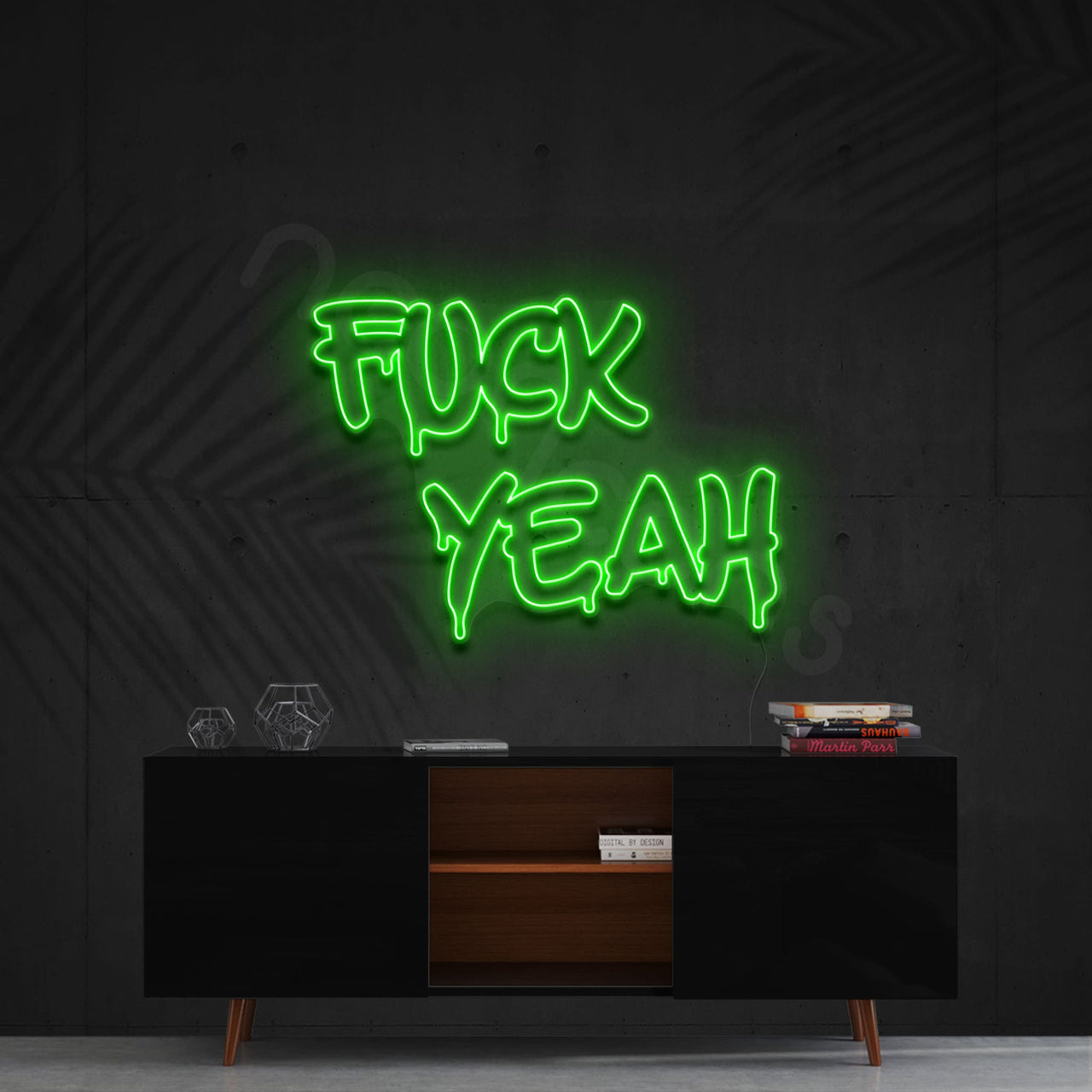 "Fuck Yeah" Neon Sign 60cm (2ft) / Green / LED by Neon Icons