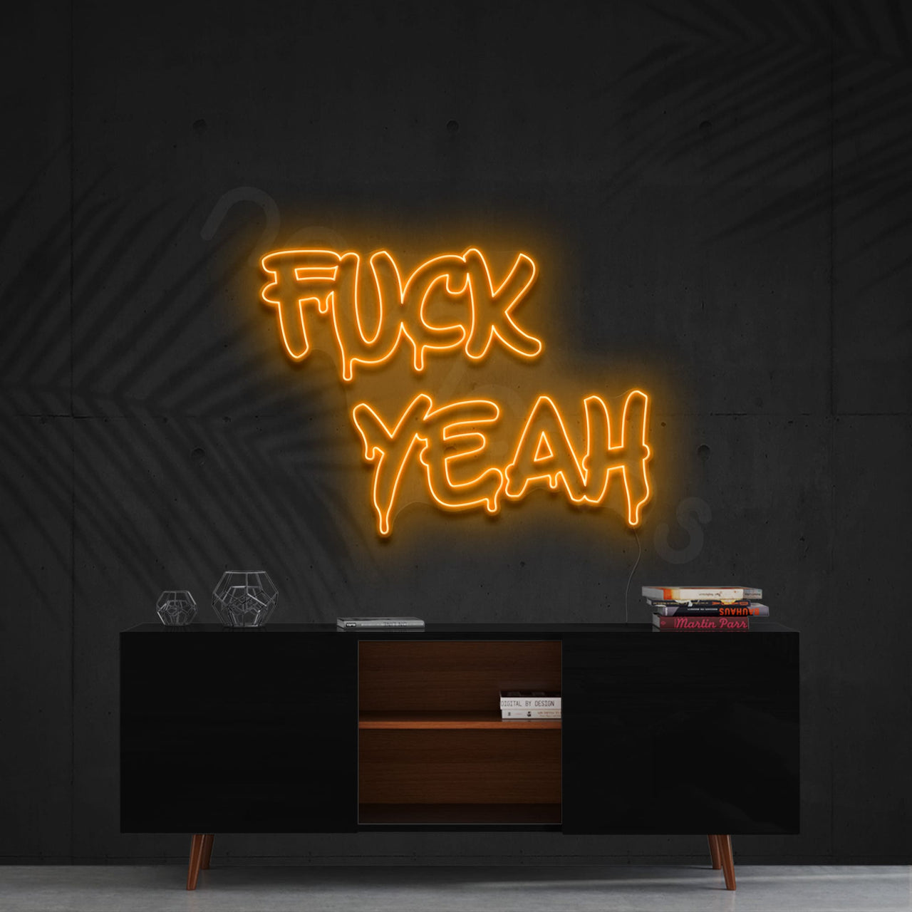 "Fuck Yeah" Neon Sign 60cm (2ft) / Orange / LED by Neon Icons