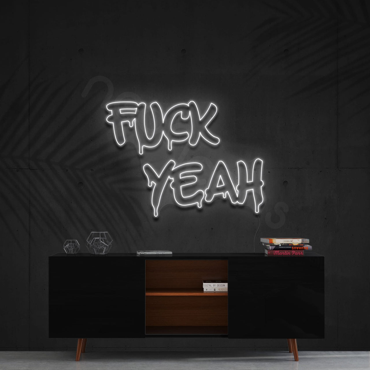 "Fuck Yeah" Neon Sign 60cm (2ft) / White / LED by Neon Icons