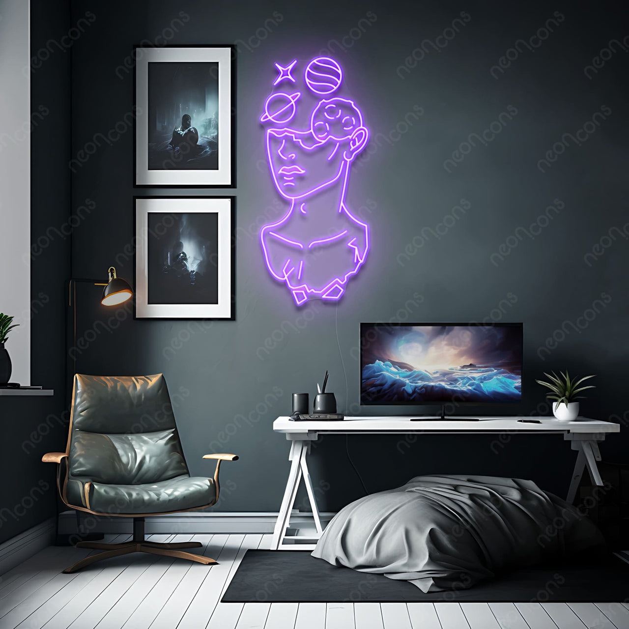 "Galactic David" LED Neon by Neon Icons