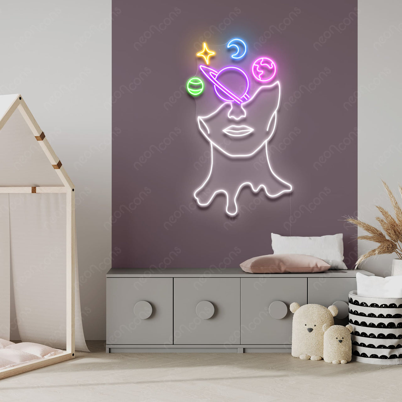 "Galaxy Brain" LED Neon by Neon Icons