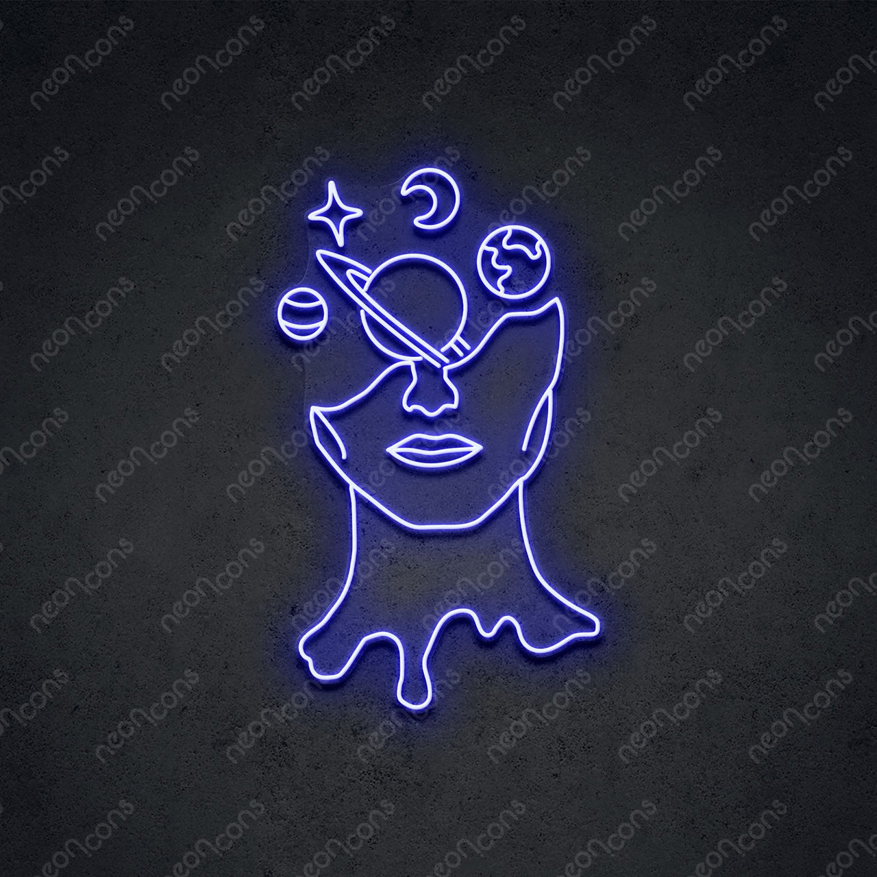 "Galaxy Brain" LED Neon 60cm (2ft) / Blue / LED Neon by Neon Icons