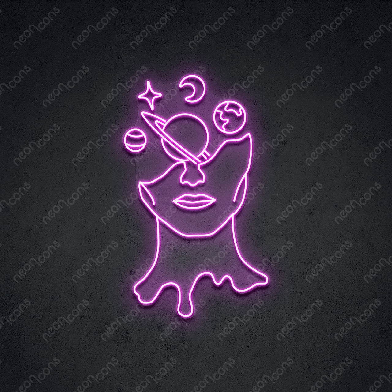 "Galaxy Brain" LED Neon 60cm (2ft) / Pink / LED Neon by Neon Icons