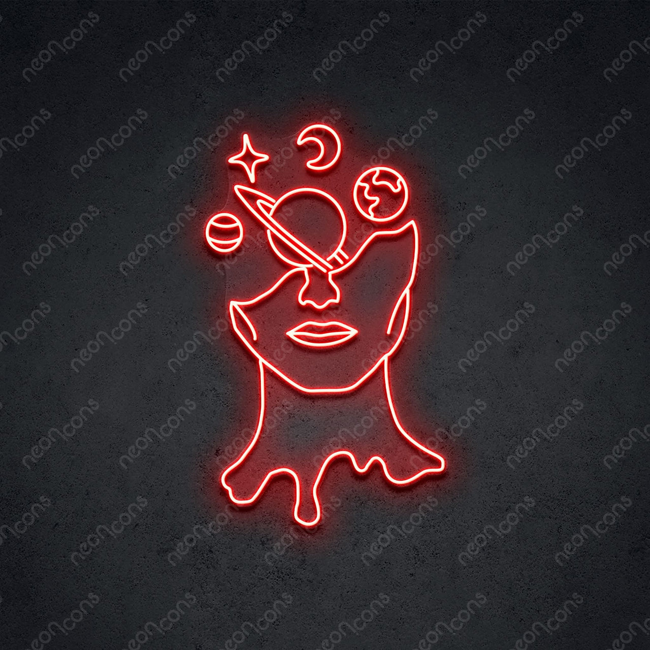 "Galaxy Brain" LED Neon 60cm (2ft) / Red / LED Neon by Neon Icons