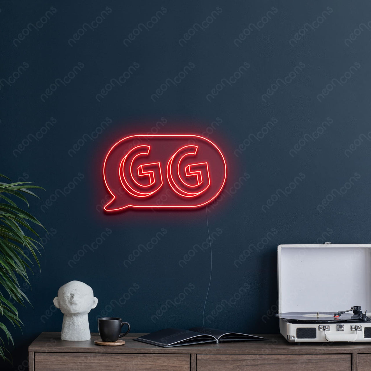 'GG In The Chat' Neon Sign by Neon Icons