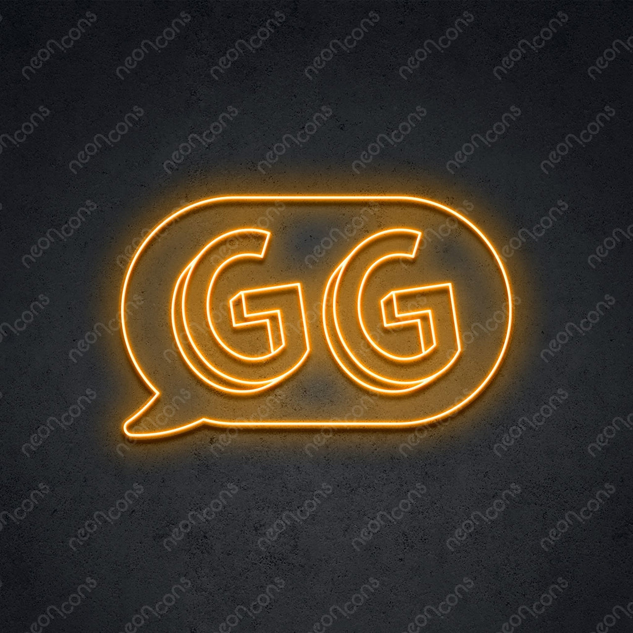 'GG In The Chat' Neon Sign 45cm (1.5ft) / Orange / LED by Neon Icons