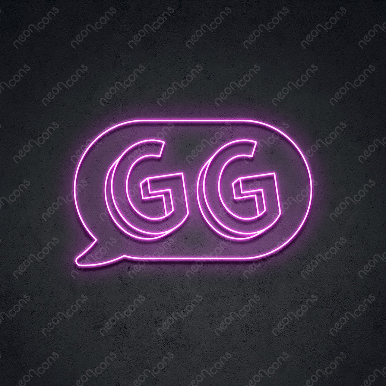 'GG In The Chat' Neon Sign 45cm (1.5ft) / Pink / LED by Neon Icons