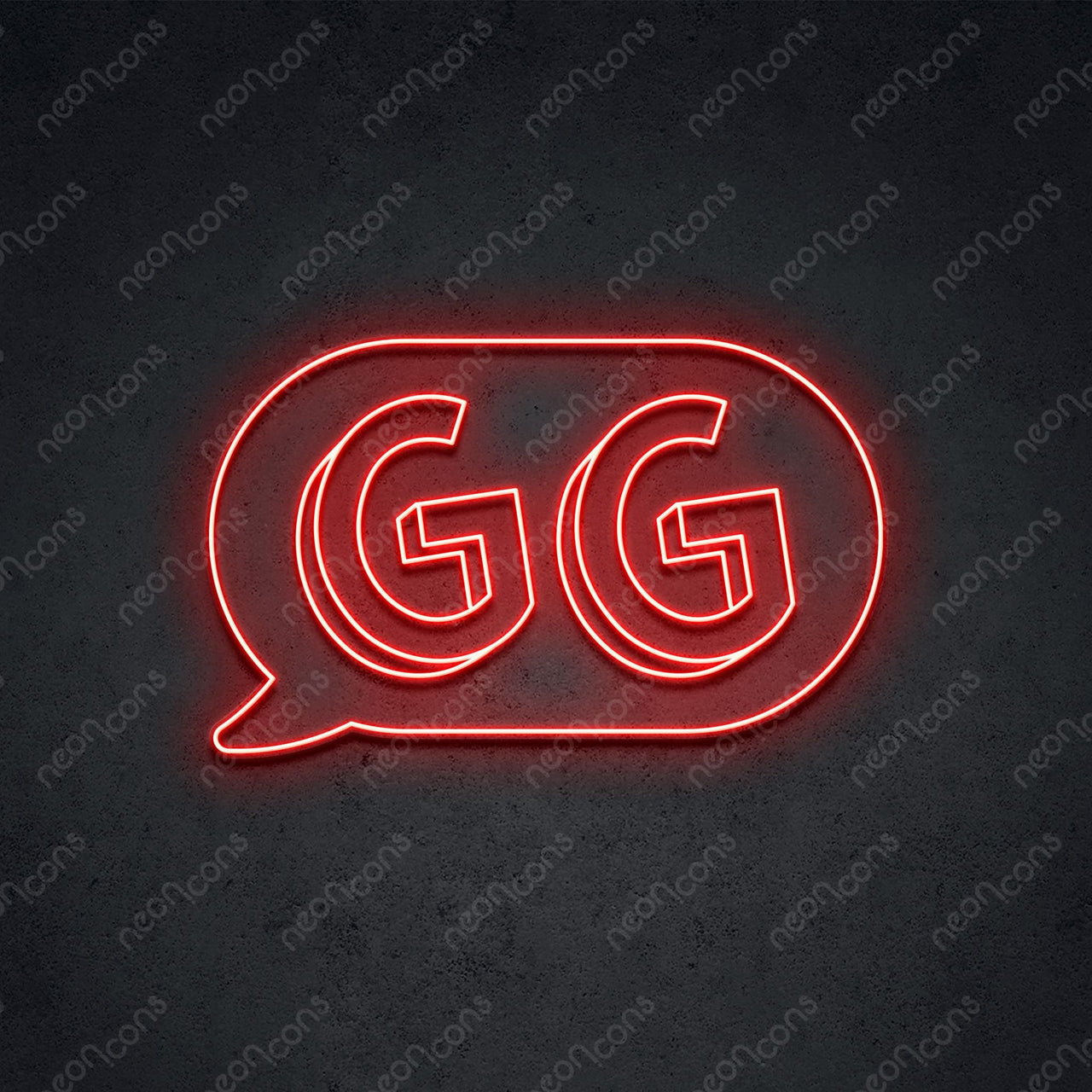 'GG In The Chat' Neon Sign 45cm (1.5ft) / Red / LED by Neon Icons