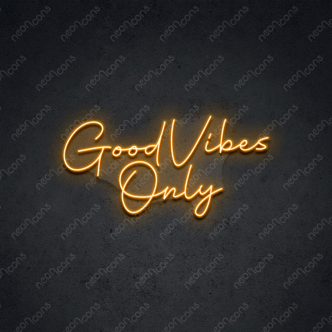 "Good Vibes Only" LED Neon Sign 60cm (2ft) / Orange / LED Neon by Neon Icons