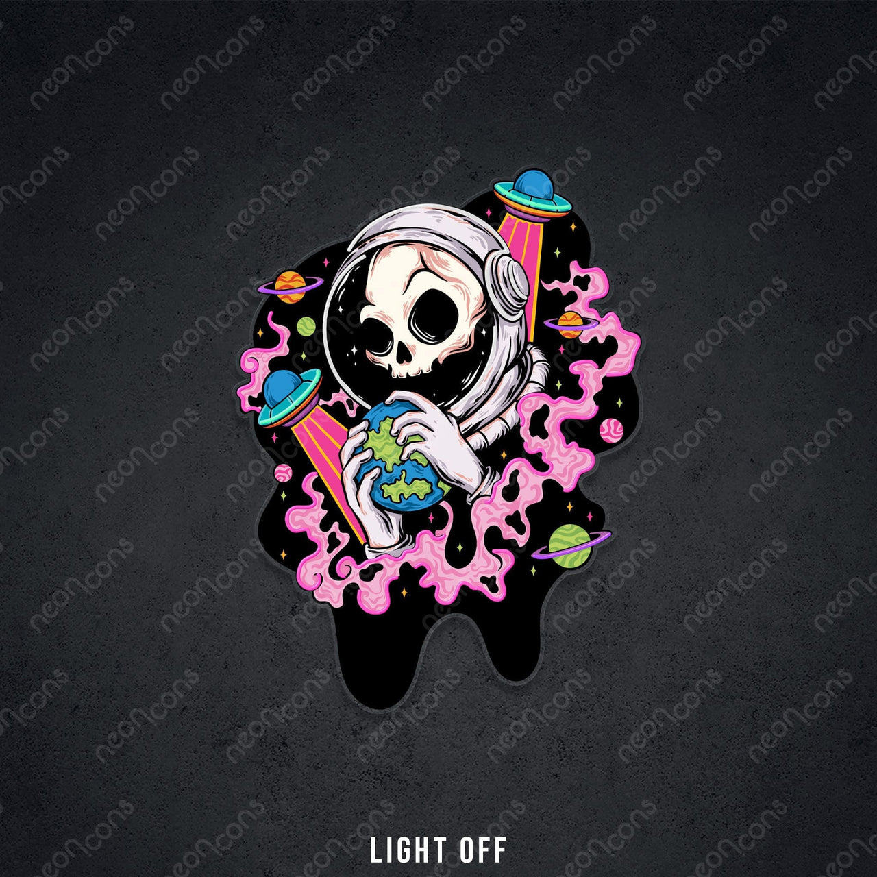 "Grim Invader" LED Neon x Print by Neon Icons