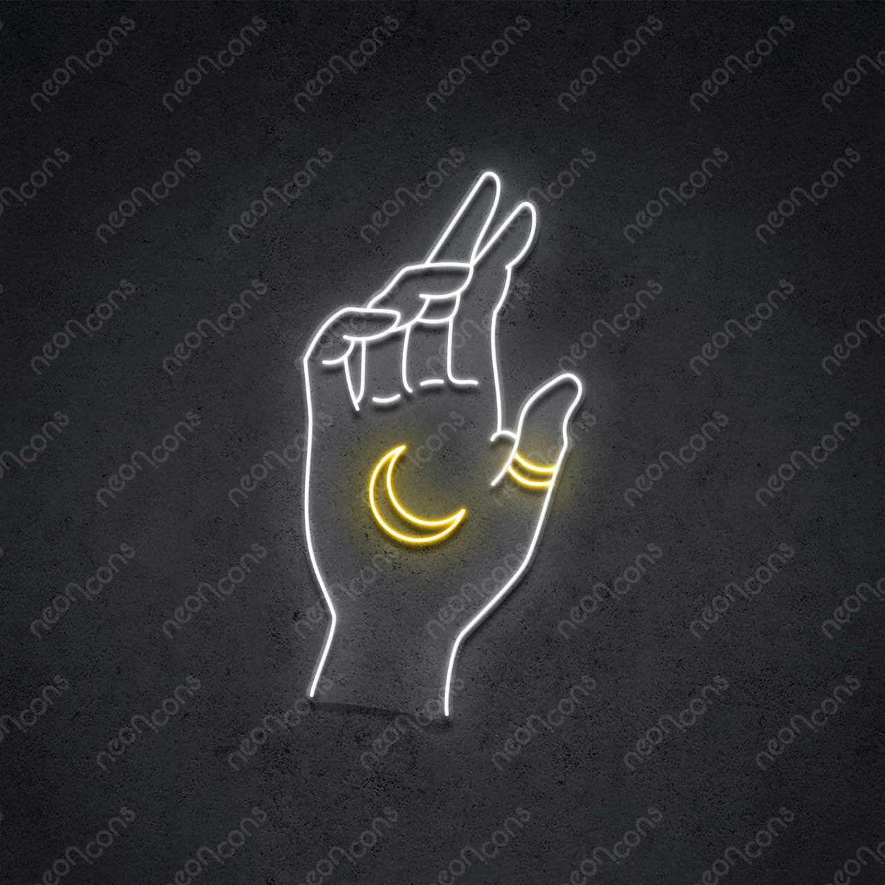 "Hand of Manifestation" LED Neon 60cm (2ft) / Yellow / LED Neon by Neon Icons