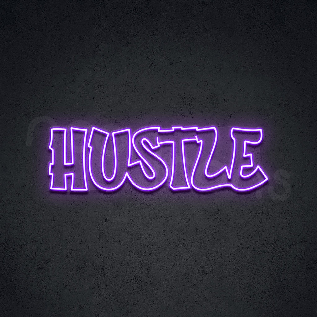 "Hustle" Neon Sign by Neon Icons