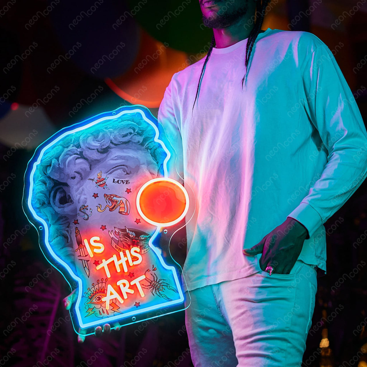 "Is This Art" LED Neon x Acrylic Artwork by Neon Icons