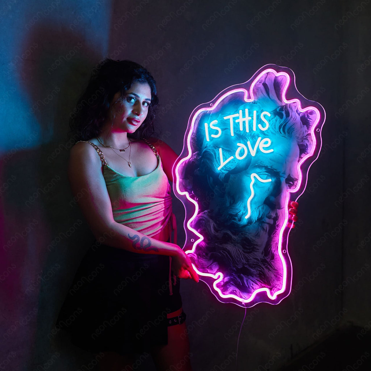 "Is This Love" LED Neon x Acrylic Artwork by Neon Icons