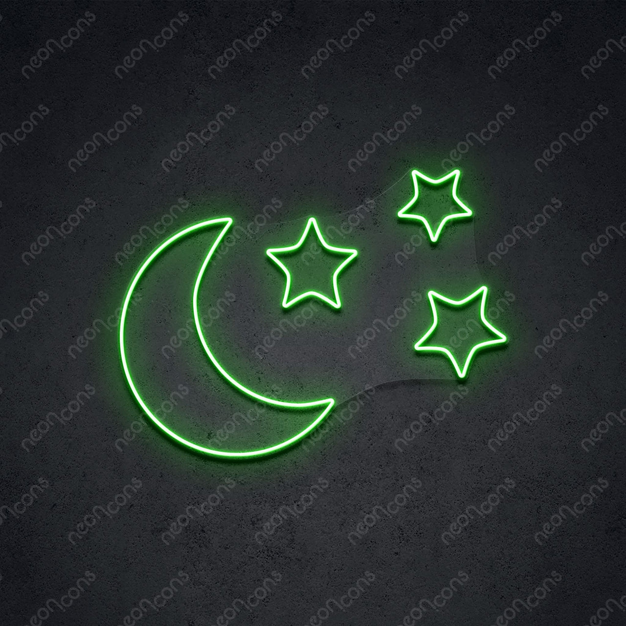 "Moongazing" LED Neon 45cm (1.5ft) / Green / LED Neon by Neon Icons