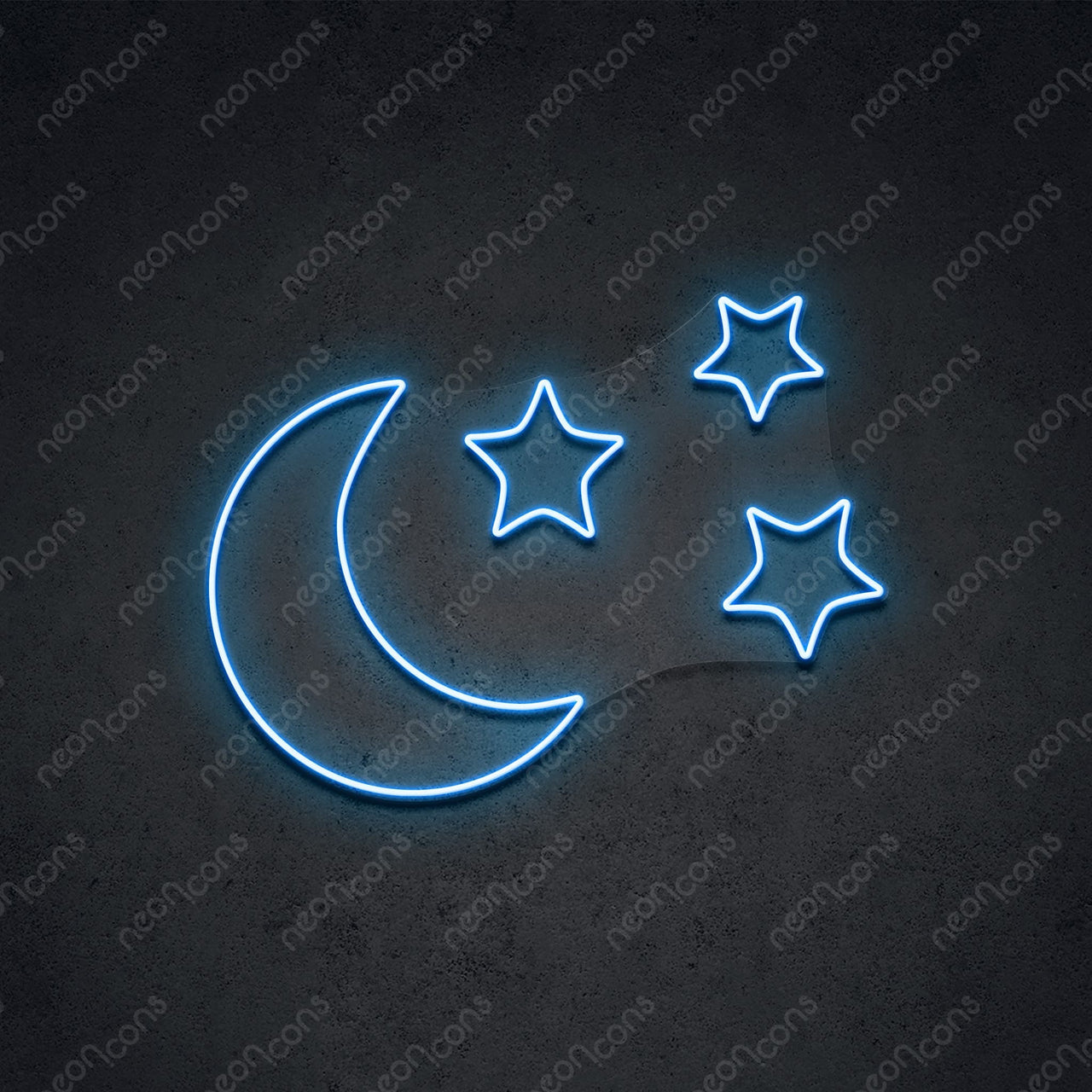 "Moongazing" LED Neon 45cm (1.5ft) / Ice Blue / LED Neon by Neon Icons