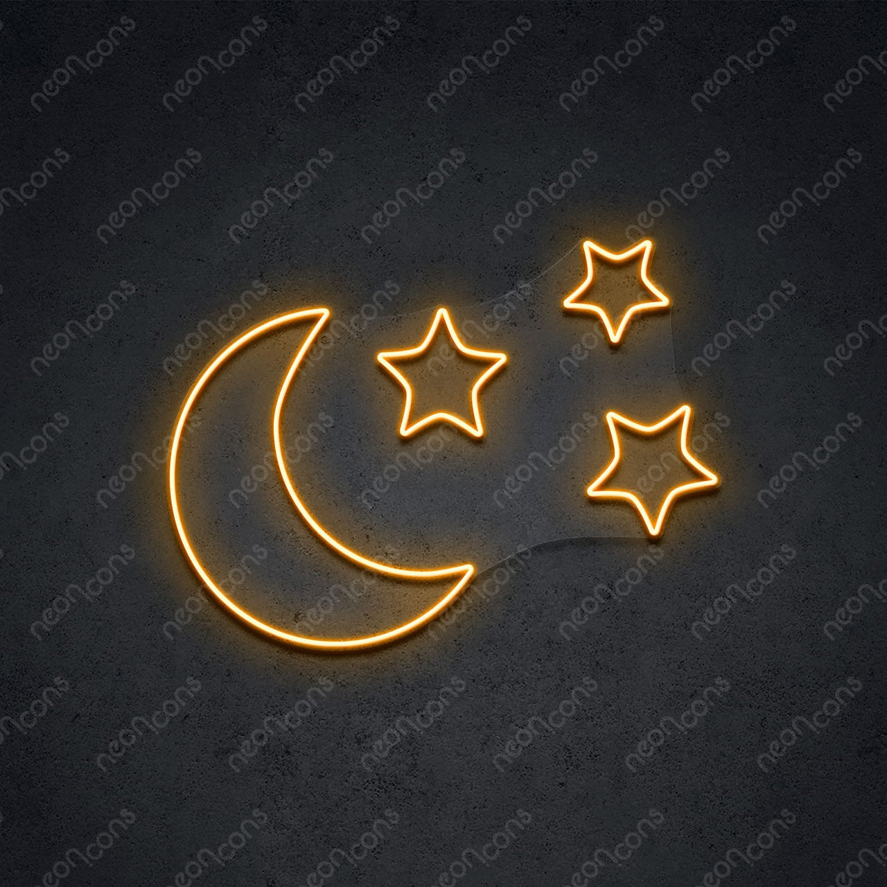 "Moongazing" LED Neon 45cm (1.5ft) / Orange / LED Neon by Neon Icons