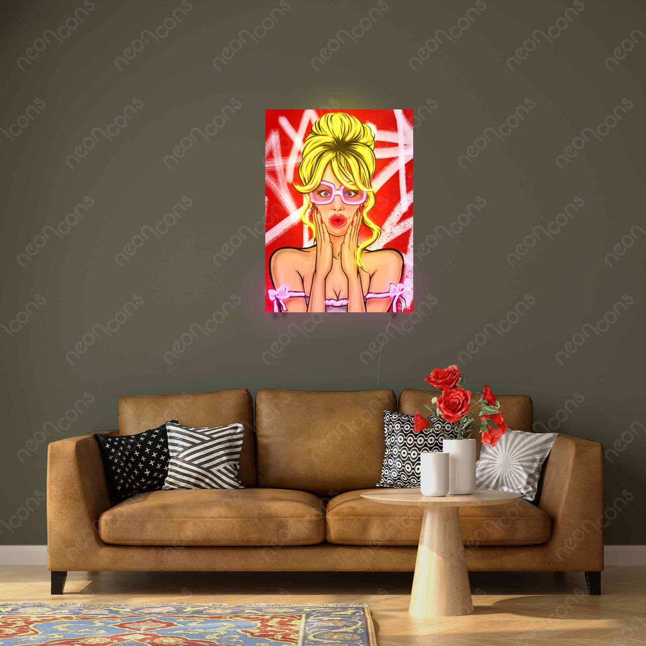 "Pin Up Ladies" LED Neon x Print by Neon Icons