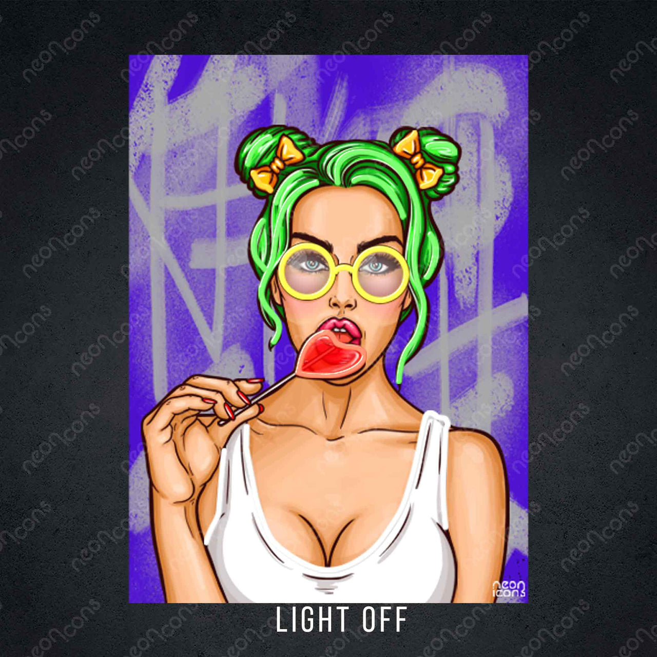 "Pin Up Ladies" LED Neon x Print by Neon Icons