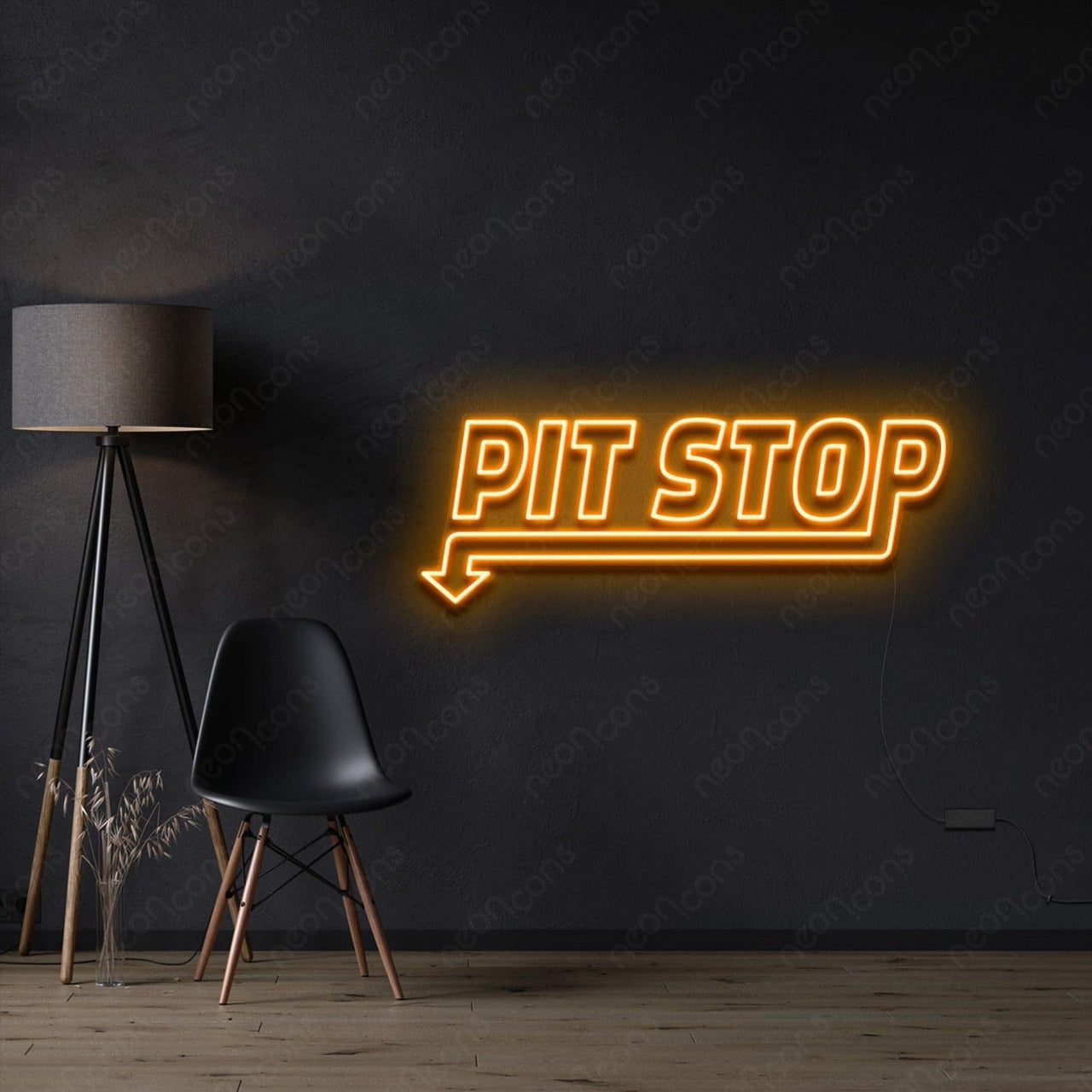 "PitStop" LED Neon by Neon Icons