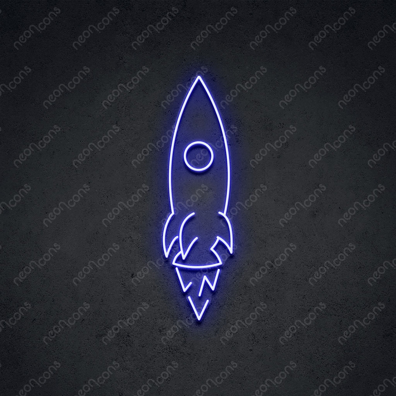 "Rocketship" LED Neon 45cm (1.5ft) / Blue / LED Neon by Neon Icons