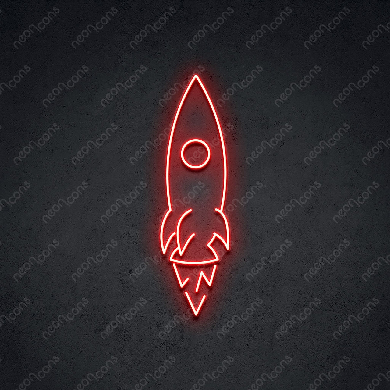 "Rocketship" LED Neon 45cm (1.5ft) / Red / LED Neon by Neon Icons