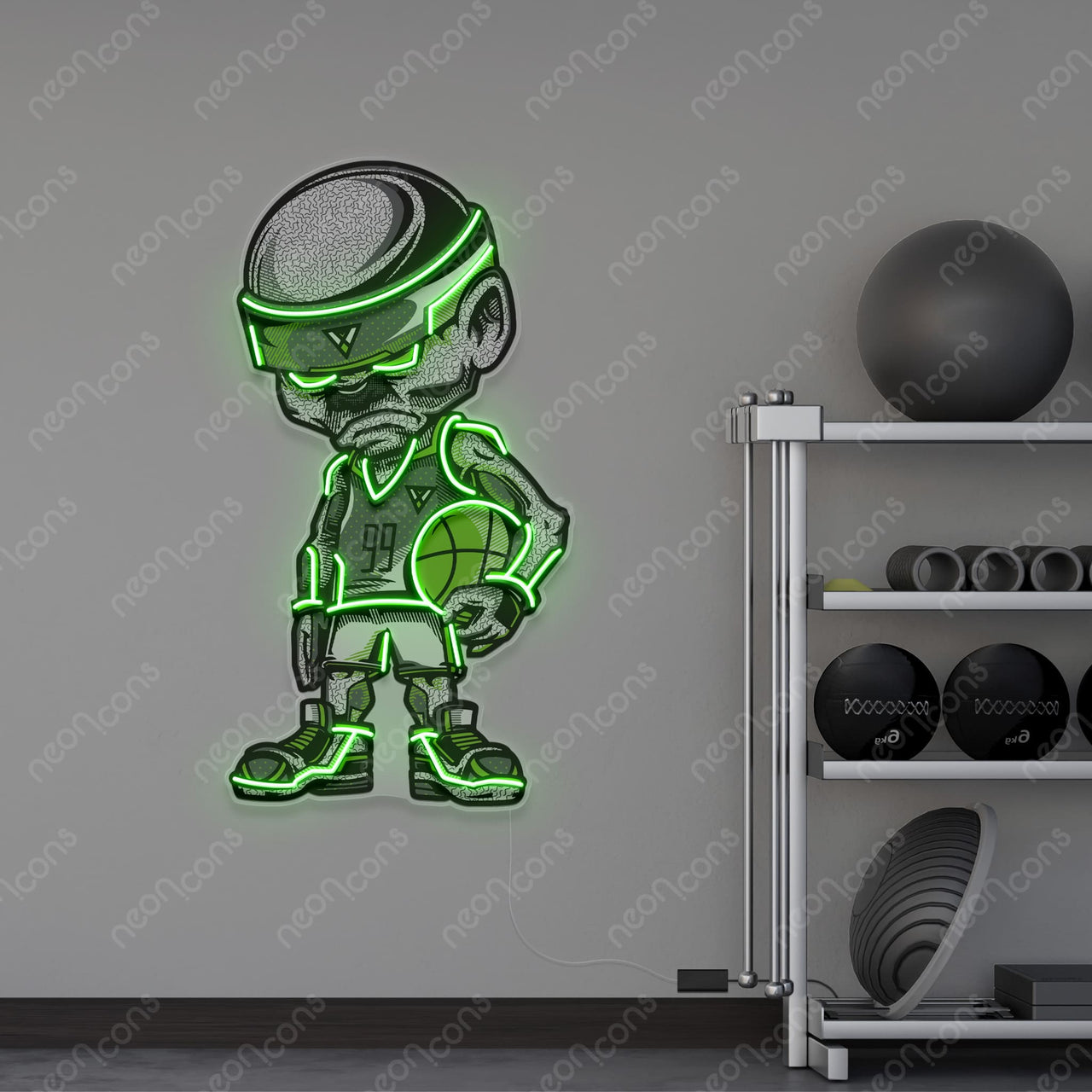 "Shooting Hoops" LED Neon x Print by Neon Icons