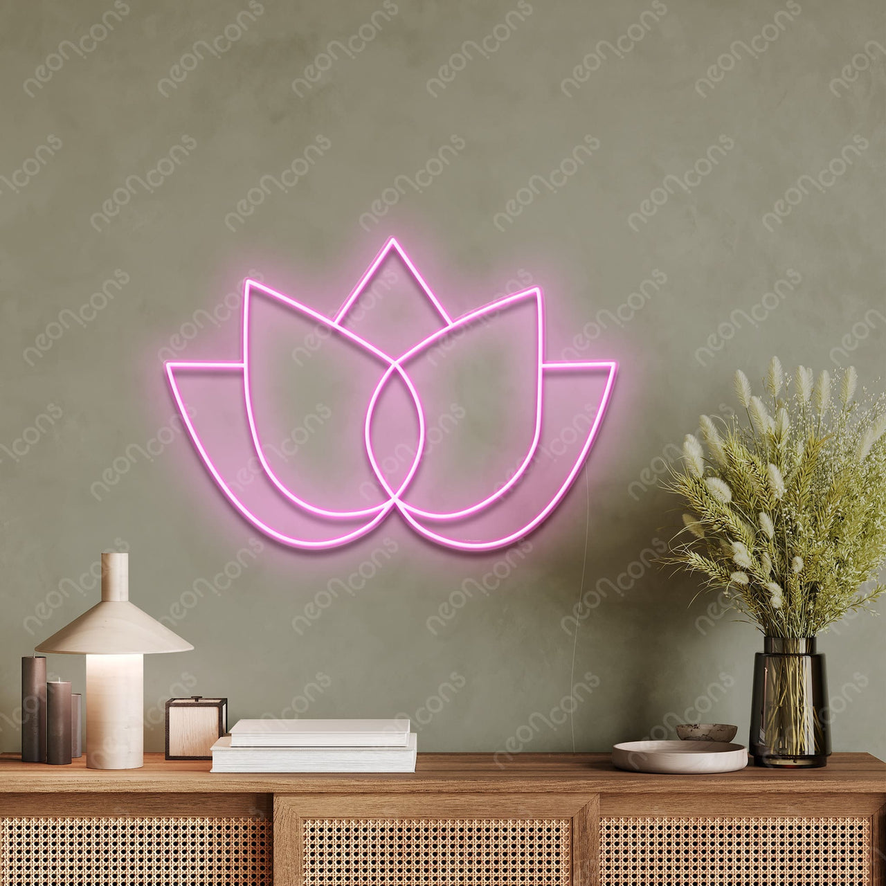 "Simple Lotus" LED Neon by Neon Icons