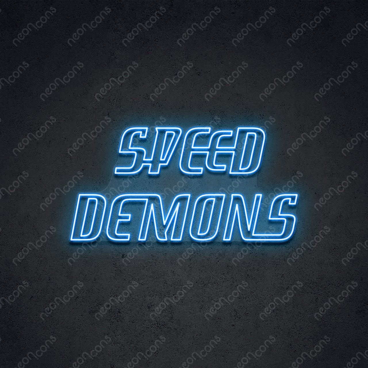 "Speed Demons" LED Neon 90cm (3ft) / Ice Blue / LED Neon by Neon Icons