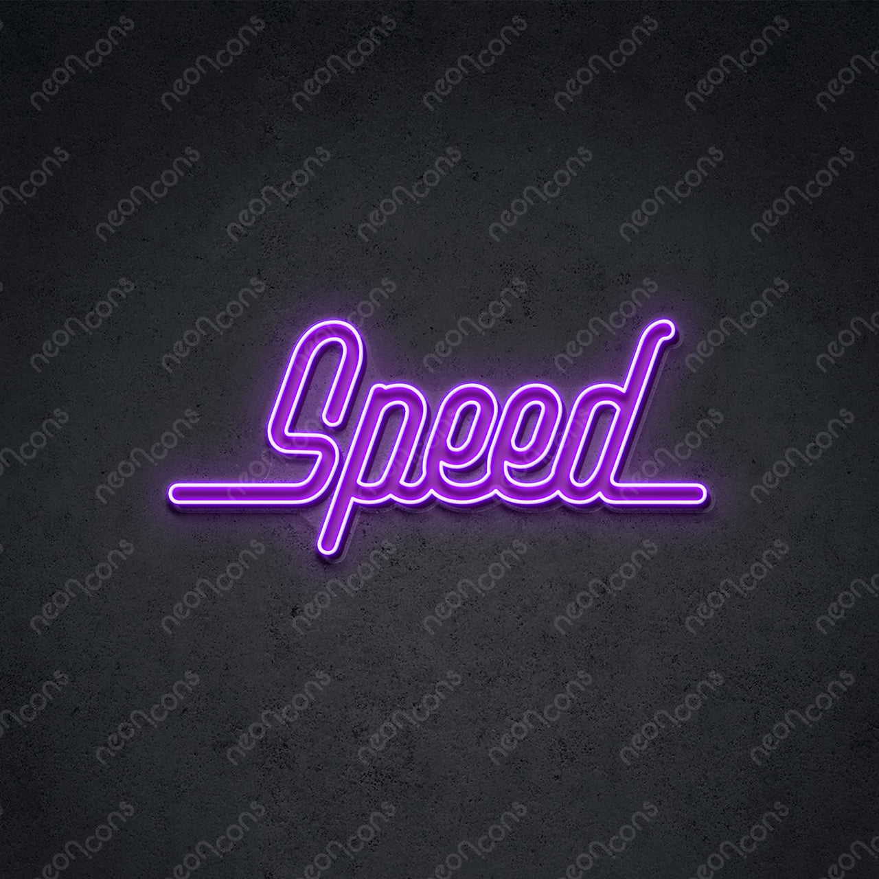 "Speed" LED Neon x Print 75cm (2.5ft) / Purple / LED Neon x Print by Neon Icons